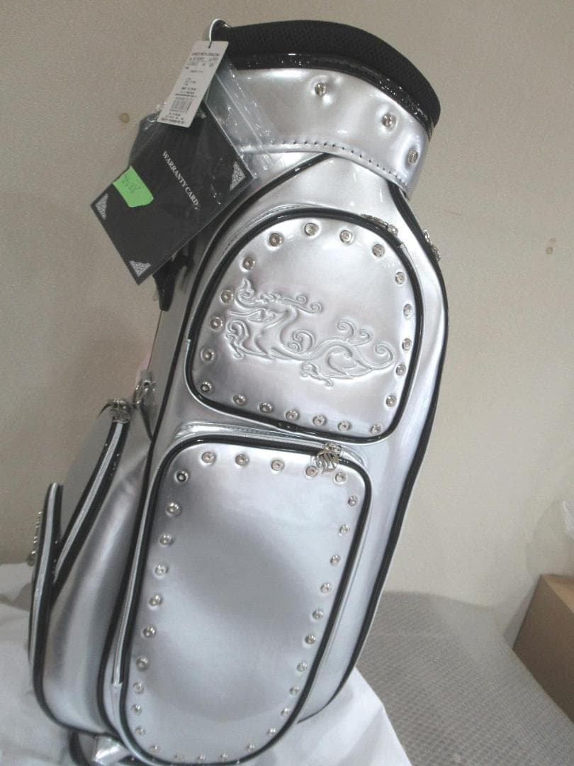 Dance With Dragon エナメルスタッズ　キャディバッグ 　シルバー