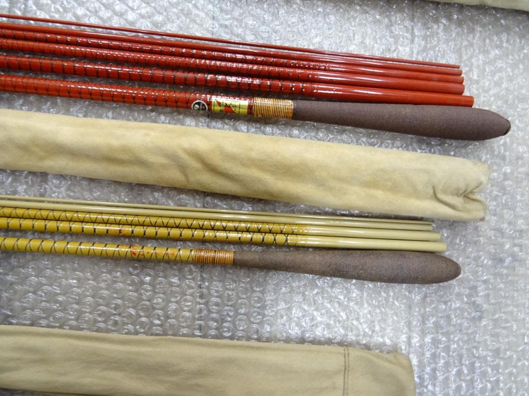 l*t様 藤017 釣竿 へら竿 朱紋峰 4本 まとめ売り ぬけさく 硬式 先ぬ