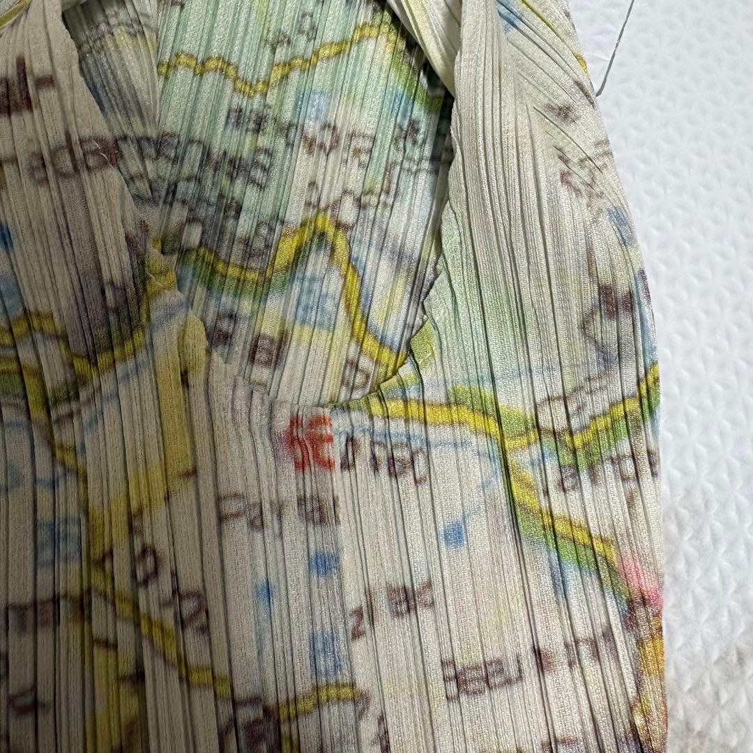 激レア サイズ5 プリーズプリーズ 地図柄 マキシ丈 ロングワンピース