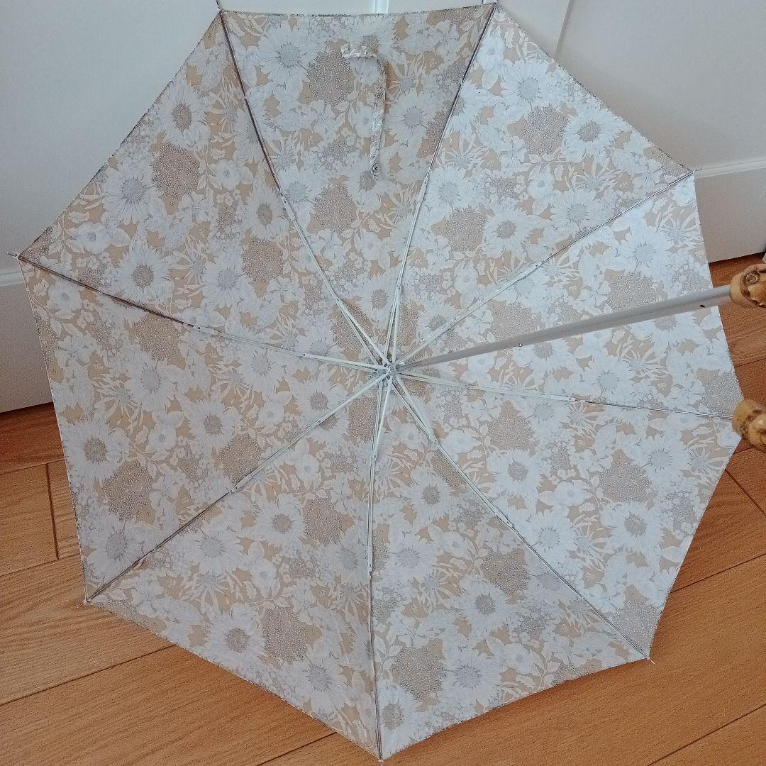 花柄折りたたみ傘 竹製ハンドル　リバティ