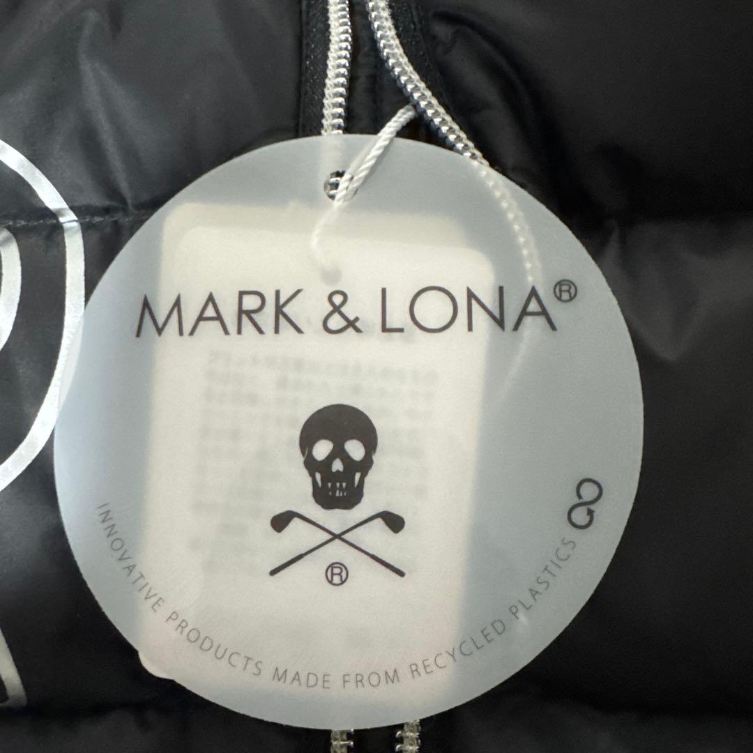 【新品】MARK & LONA ダウンベスト 　スカル ワッペン 黒 ゴルフ