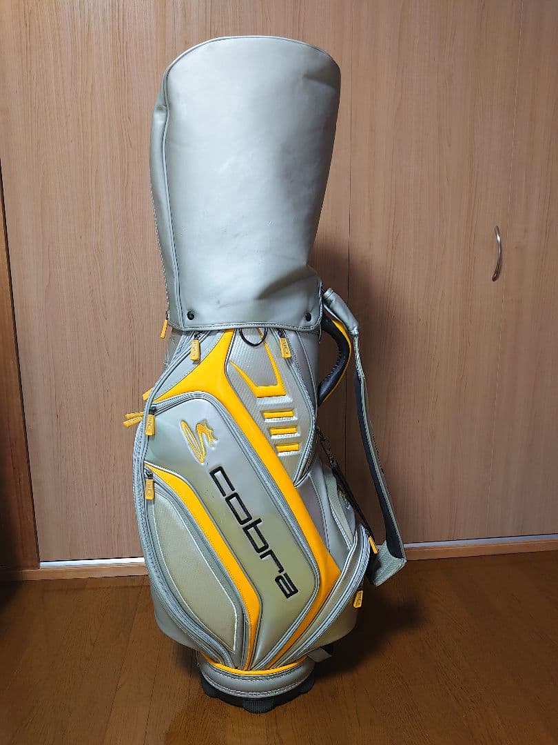 『レアモデル』Cobra ゴルフキャディバッグ シルバー/イエロー