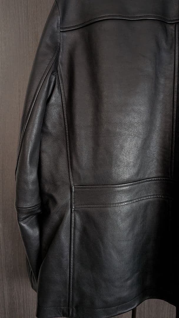 黒レザージャケット　ヌーディジーンズ 　革ジャン