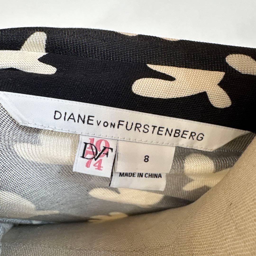 62美品　DIANE von FURSTENBERG モノクロ　ワンピース