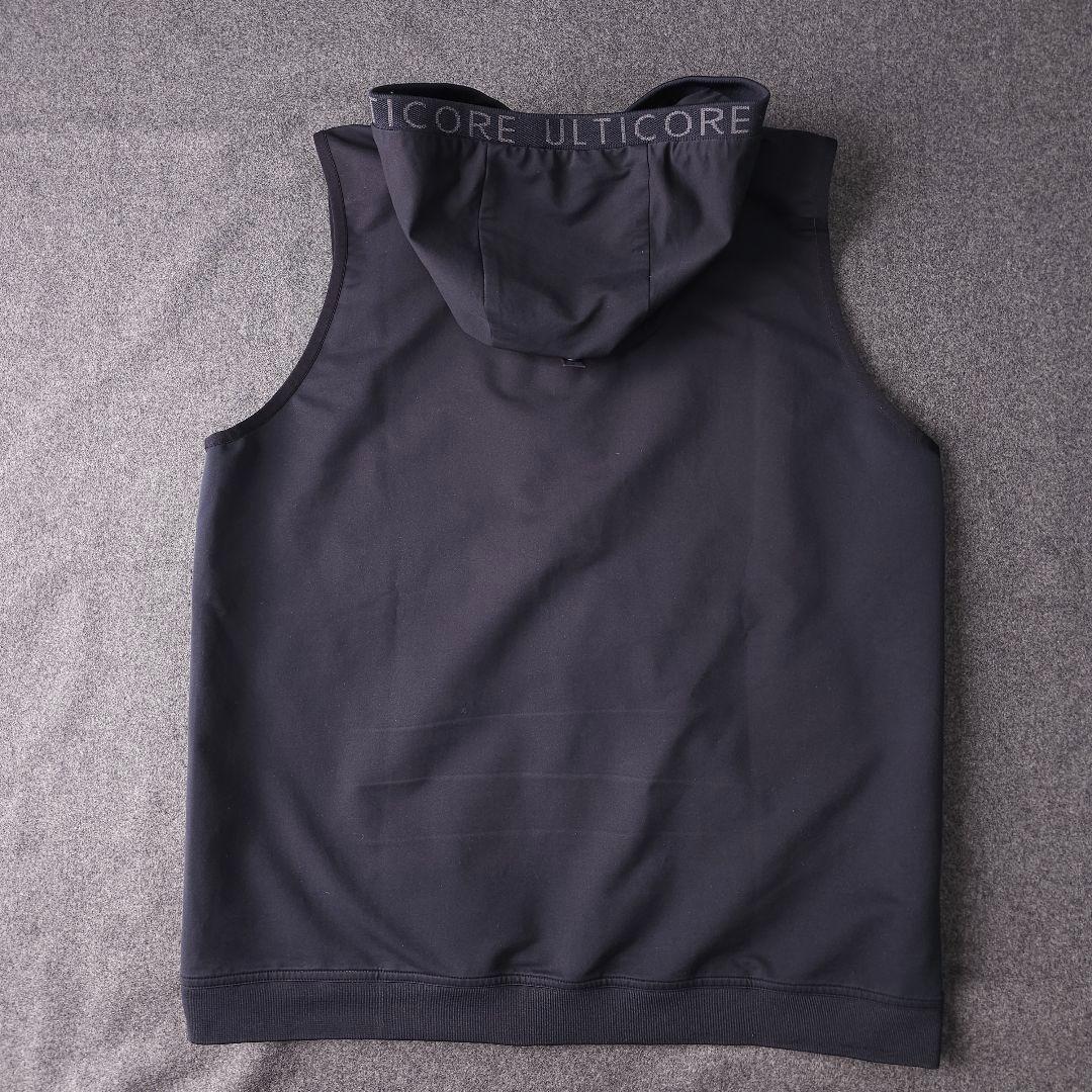 アルティコア ブリヂストン フーディージップベスト 黒 ロゴネーム 3L