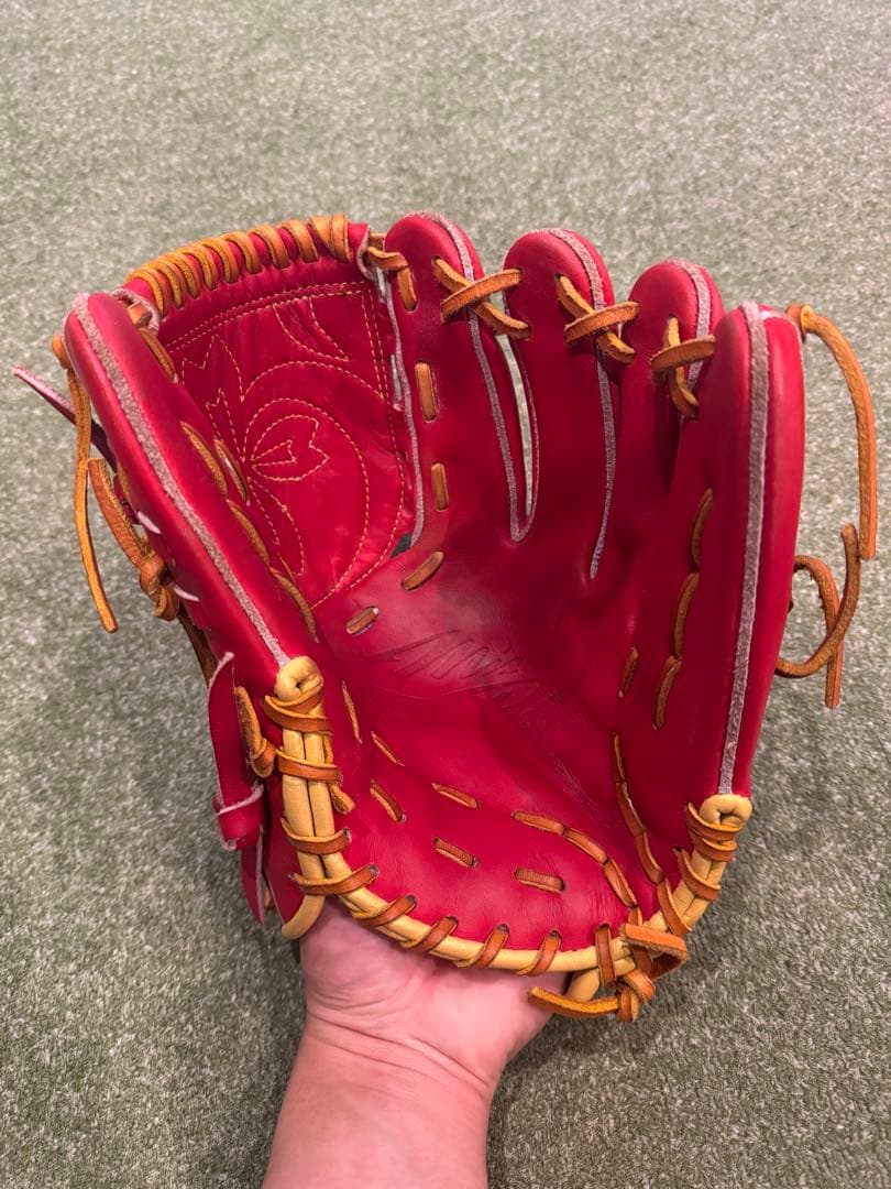 ミズノ 軟式野球グローブ 赤