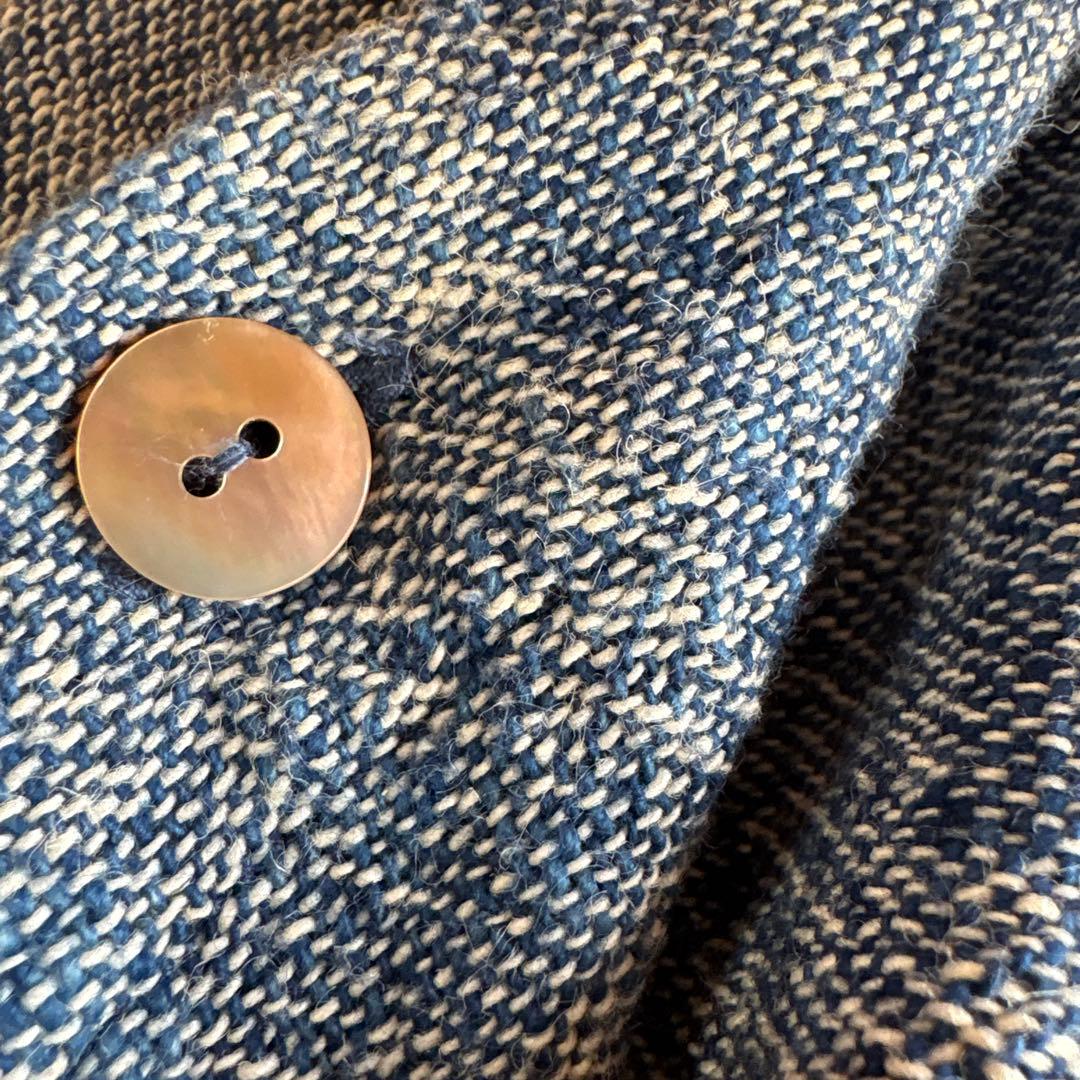 うさとの服  usaato ヘンプコットン 藍染め マルチウェイトップス 美品