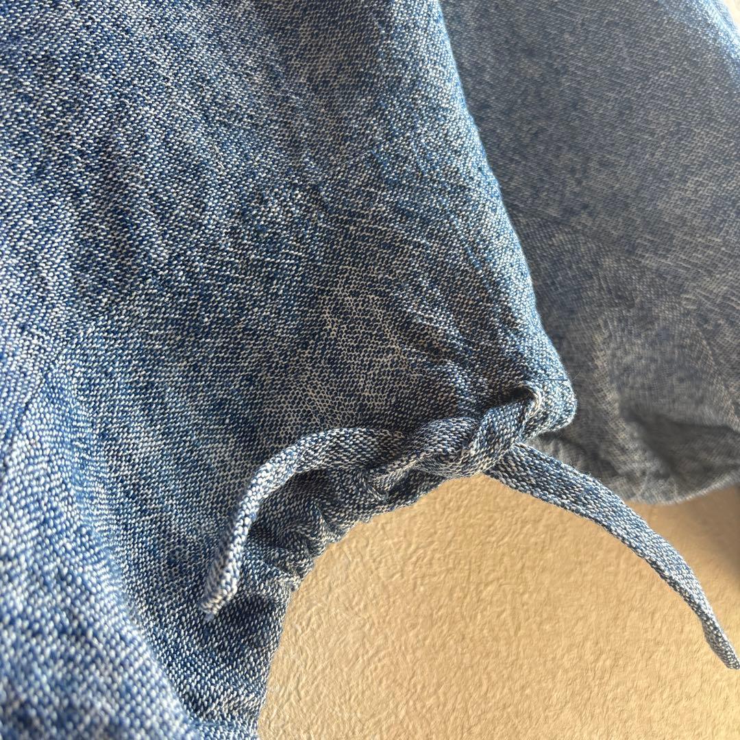 うさとの服  usaato ヘンプコットン 藍染め マルチウェイトップス 美品