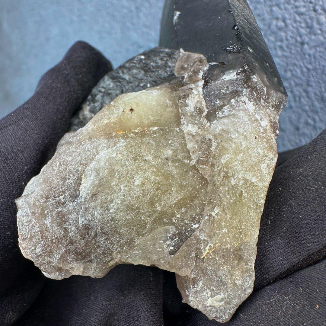 【金運· 魔除 ·浄化】煙水晶スモーキークォーツ 水晶クラスター 原石A1634