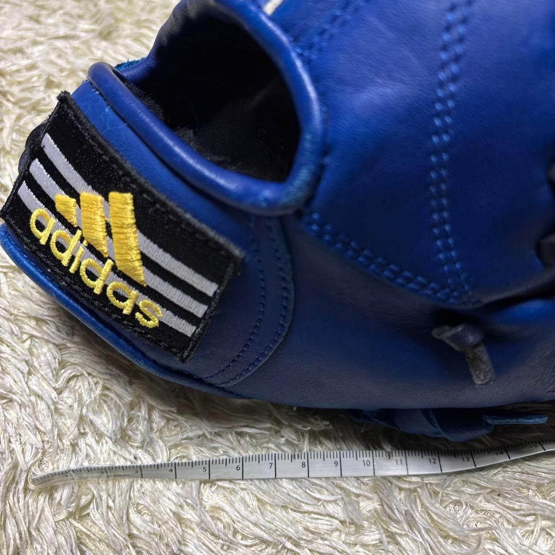 adidas アディダス 軟式 野球グローブ 一般 大人用 本革 希少ブルー 青