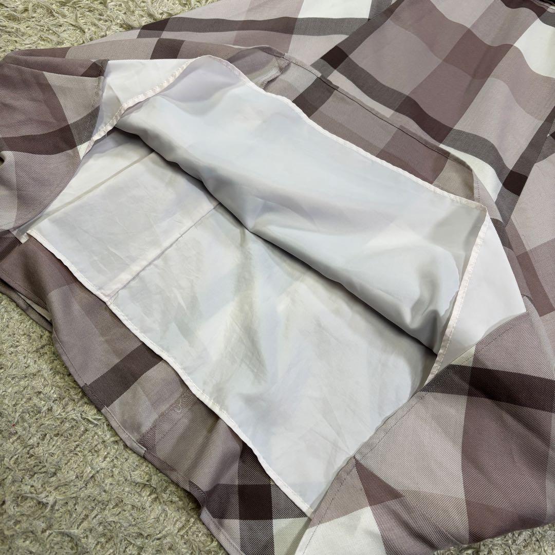 ブルーレーベルクレストブリッジ　ツイルコンビ　ニット　ベルト　膝丈ワンピース