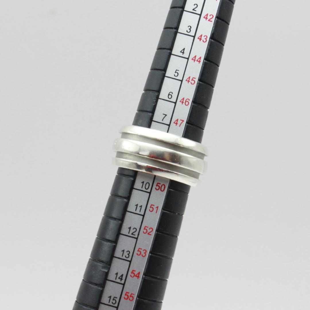 美品 Tiffany&Co.ティファニー グルーブド ダブルライン リング 9号