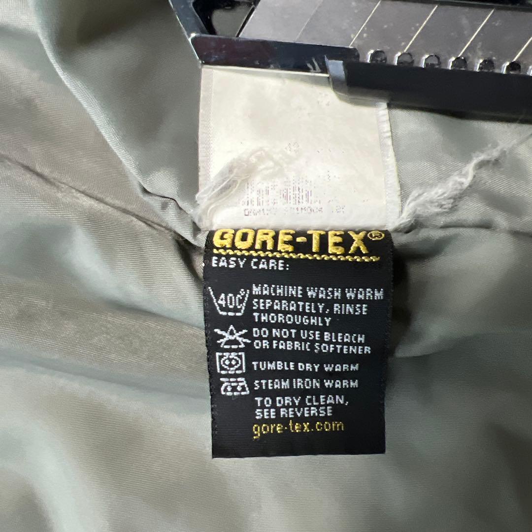 NAUTICA GORE-TEXブラックサイズL 刺繍ロゴ防水ジャケットナイロン