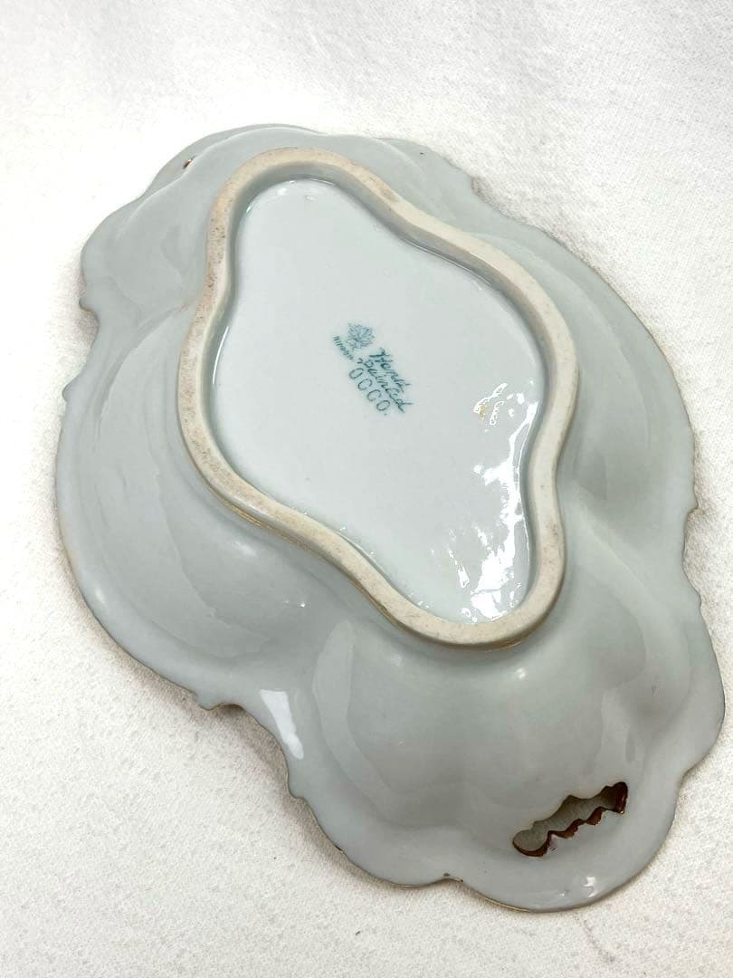 メープルリーフ印OCCO アンティーク小皿金彩レリーフ装飾