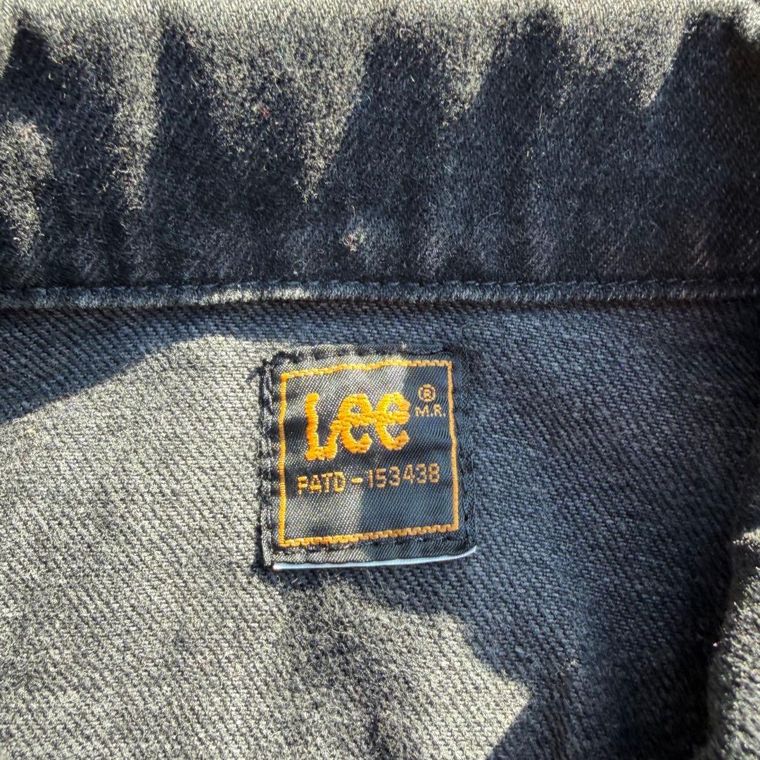 【80s~90s】USA製 Lee 後染め ブラックデニムジャケット