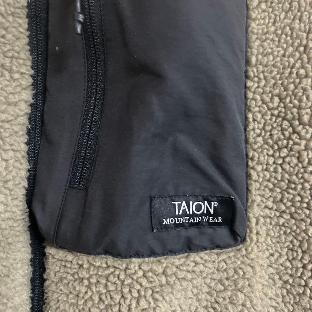 美品！TAION リバーシブル ダウン×ボアベスト 2XL カーキ×ブラック 黒