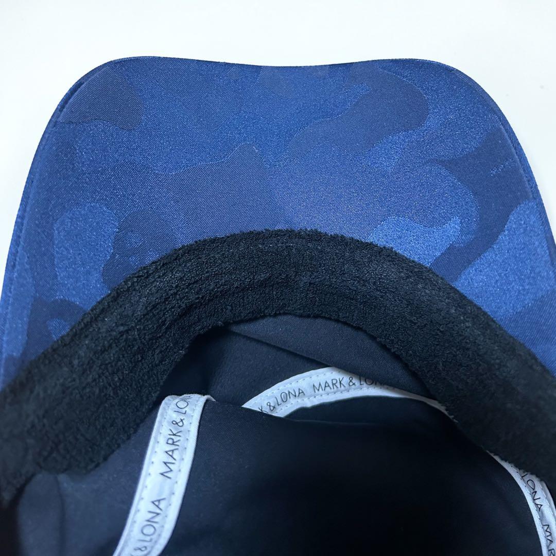 美品MARK&LONA マークアンドロナ キャップ カモフラ ネイビー系ゴルフ