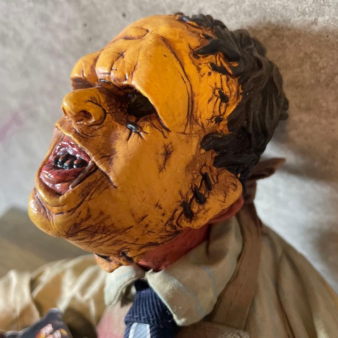 未使用メズコテキサスチェンソーレザーフェイス人形パペットホラーハロウィン