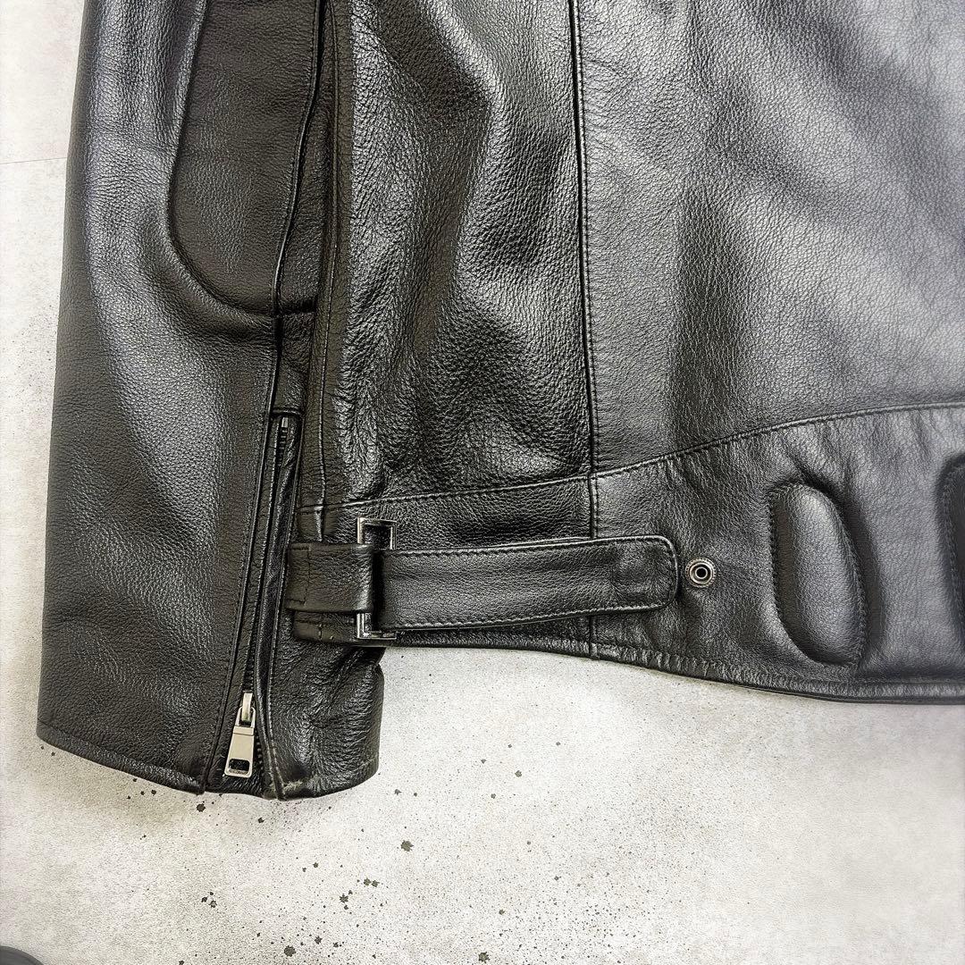 ト*ン様 カウレザー シングルライダース 本革 レザージャケット 4XL 大きい