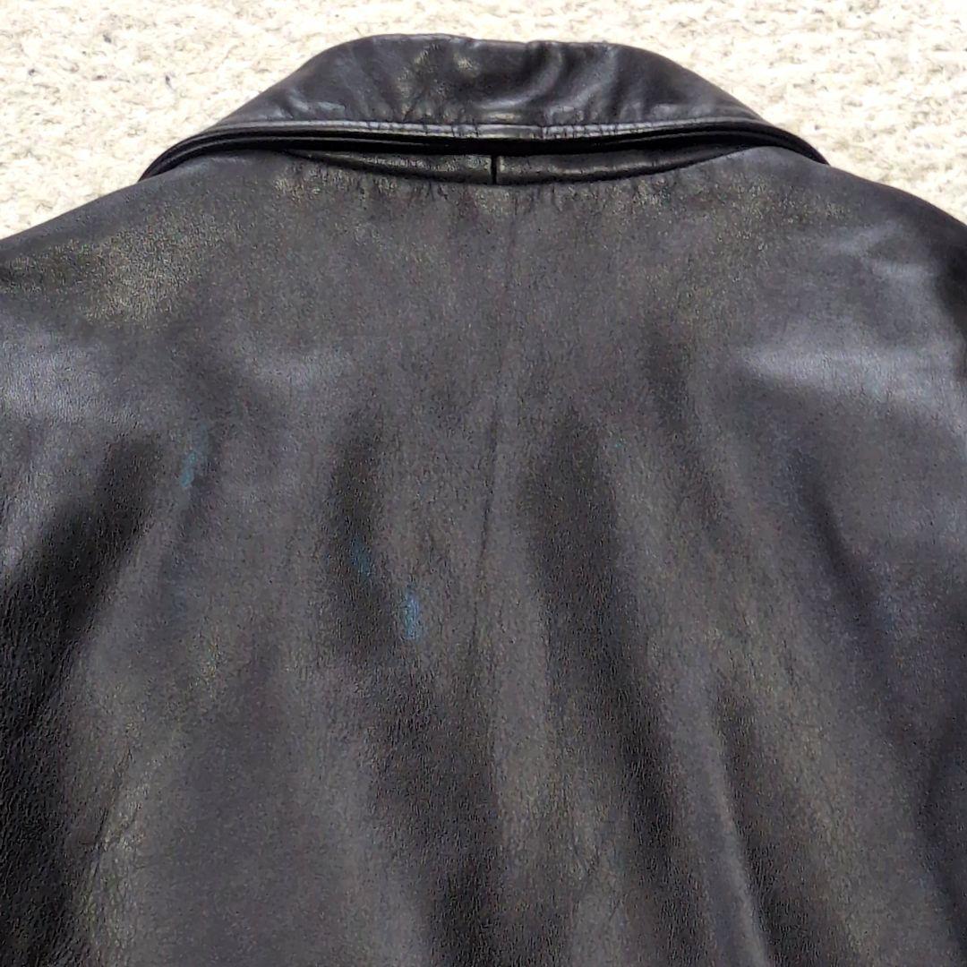 値下げ中12-3 90s古着レザージャケット FRENCH CLOTHING 黒