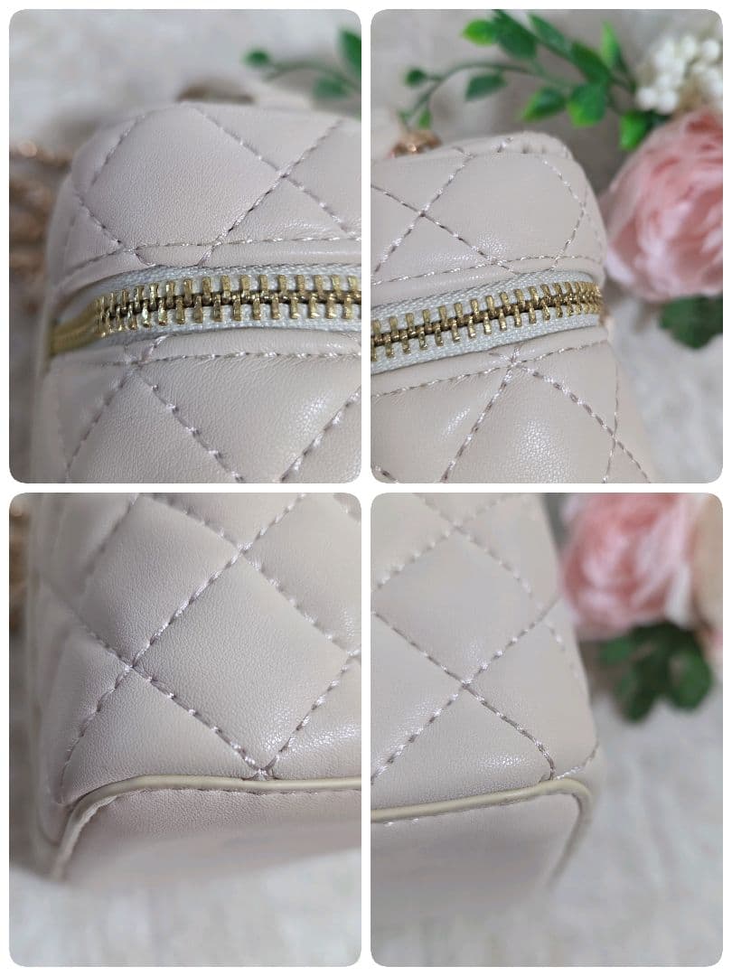 Darich キルティング スクエア ミニバッグ バニティ ゴールドパーツ