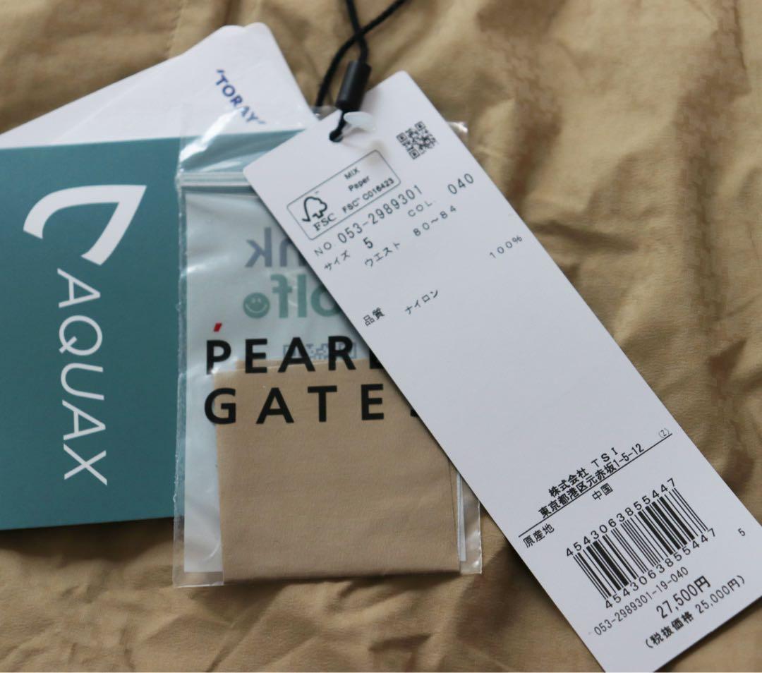 《パーリーゲイツ》新品 高機能レインパンツ レインウェア 5(W82~88)