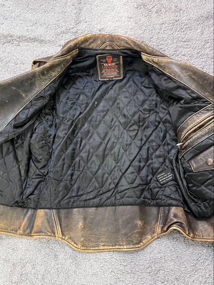 W.R.D CHEVIGNON ライダース L 古着 ライダースジャケット
