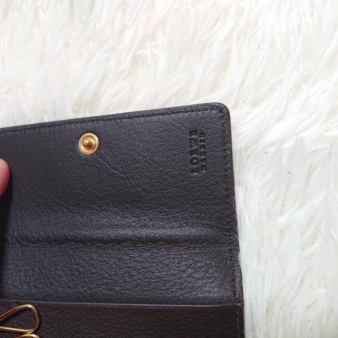 【美品】LOEWE ロエベ 6連 キーケース アマソナ アナグラム レザー