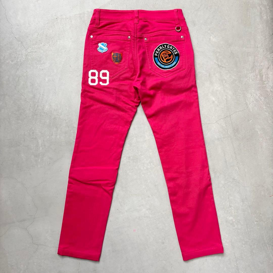 PEARLEY GATES パーリーゲイツ ストレッチロングパンツ ワッペン