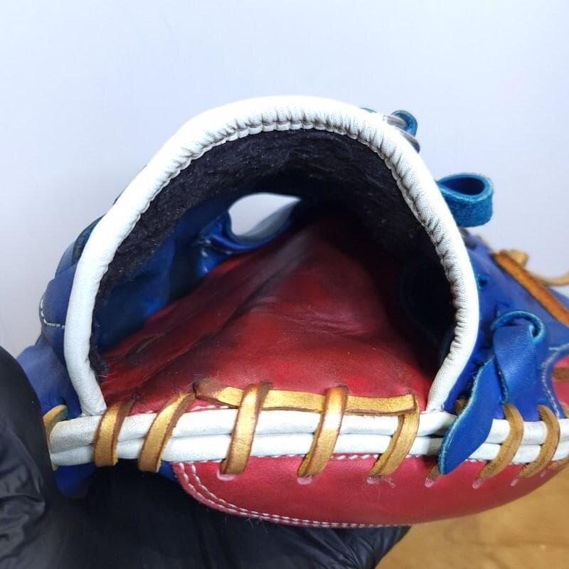 SSK 限定 ブルーレッドホワイト ゴールド紐 キャッチャーミット 軟式グローブ