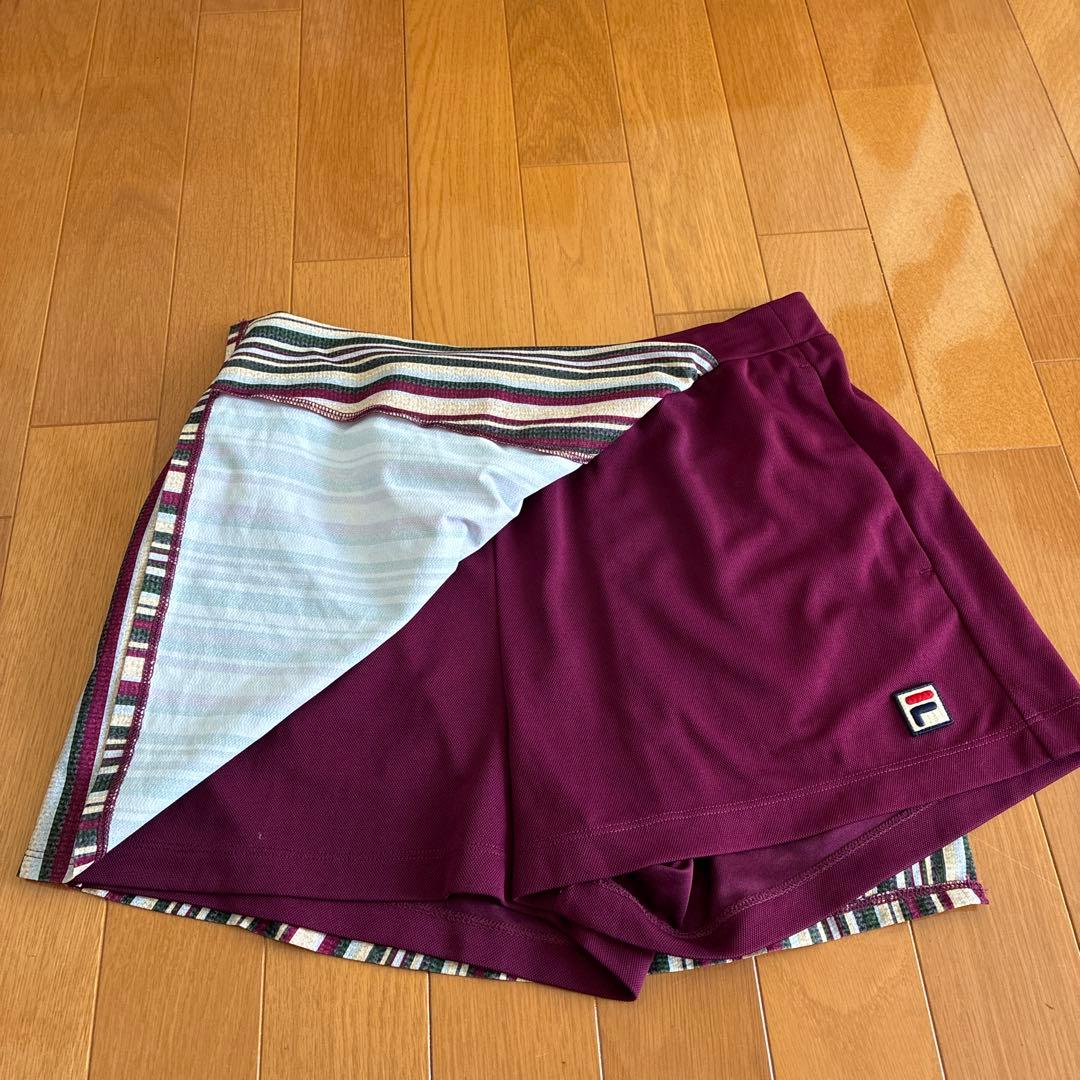 FILA ワインレッド Tシャツ スカート セット Ｌサイズ　セットアップ
