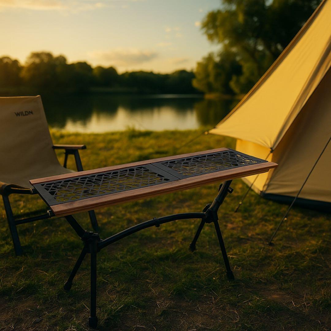 アルミ製サイドテーブル　キャンプ　アウトドア　IGT ハンドメイド品