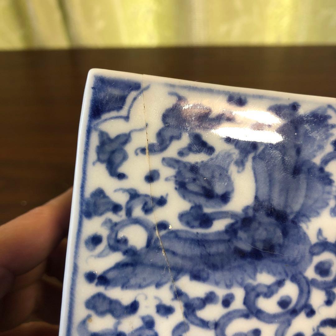 湖東焼　香炉　染付　金繕・金継ぎ用