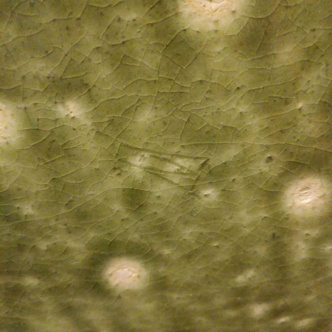 鈴木重孝 緑灰釉大丸皿　大皿 33㎝