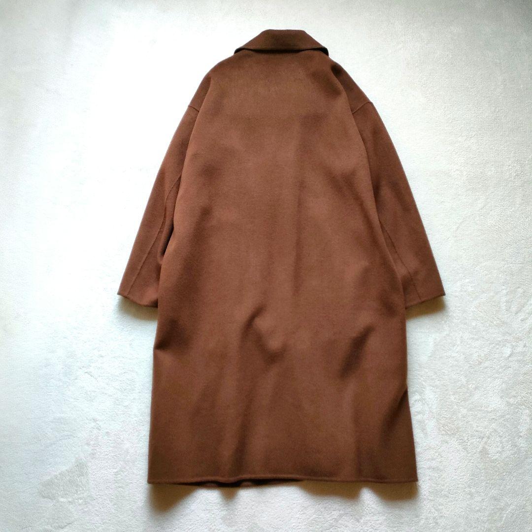 ADAM ET ROPE ダブルフェイス セミダブル コート マフラー付き