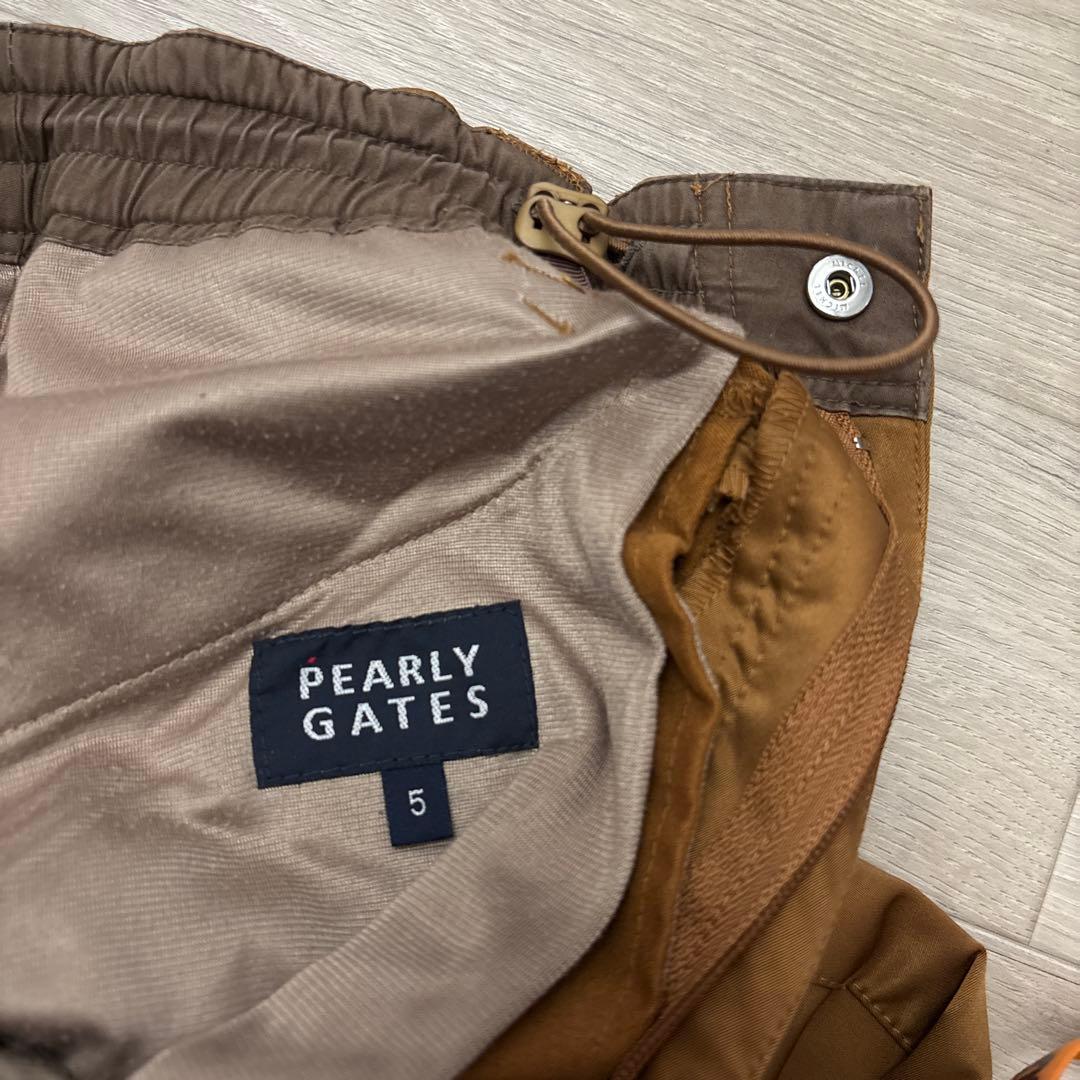 【極美品】パーリーゲイツ 防風 カーゴパンツ サイズ5 ブラウン L相当