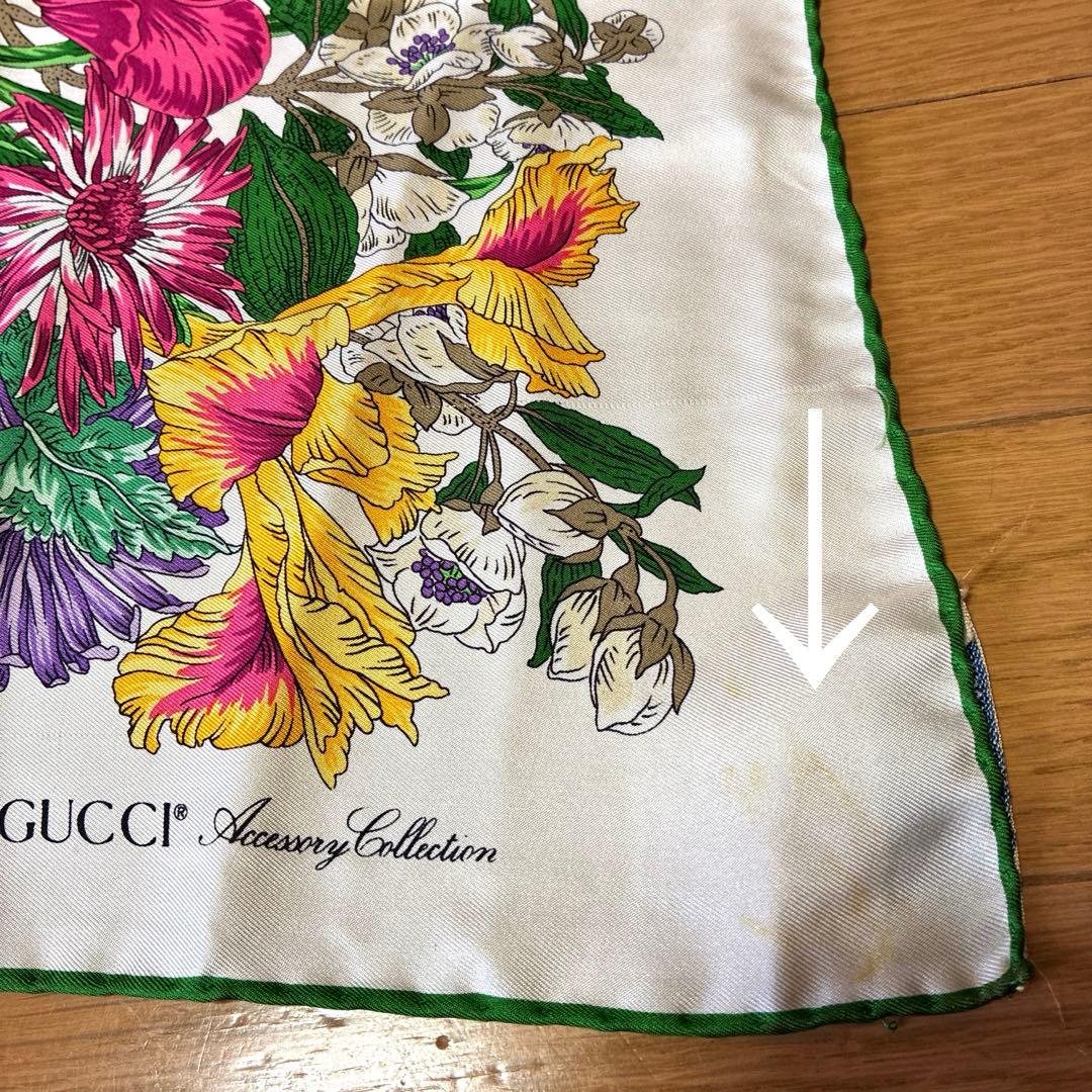 超希少　GUCCI 大判 スカーフ★ヴィンテージ★イタリア製