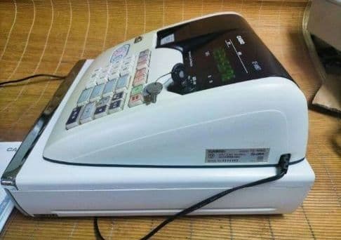 カシオレジスター　TE-M80　中古品　人気機種感熱紙　送料無料　987654