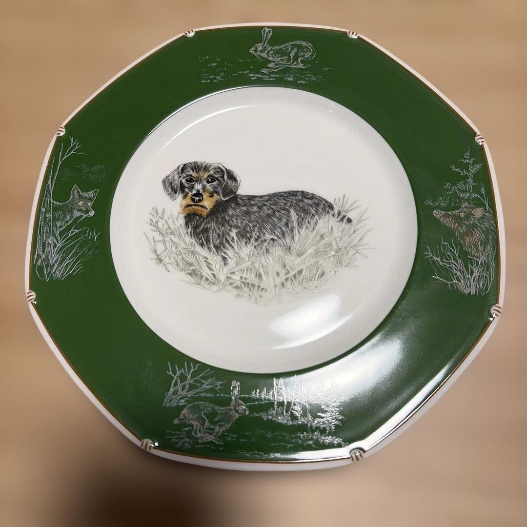 エルメス　HERMES シャス　食器　犬　プレート　八角形　8枚セット　箱あり