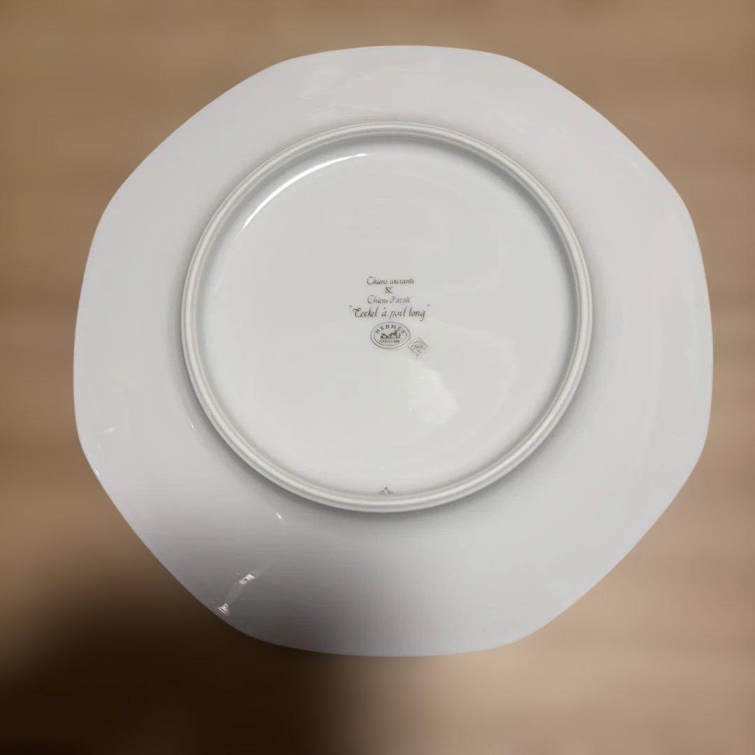 エルメス　HERMES シャス　食器　犬　プレート　八角形　8枚セット　箱あり