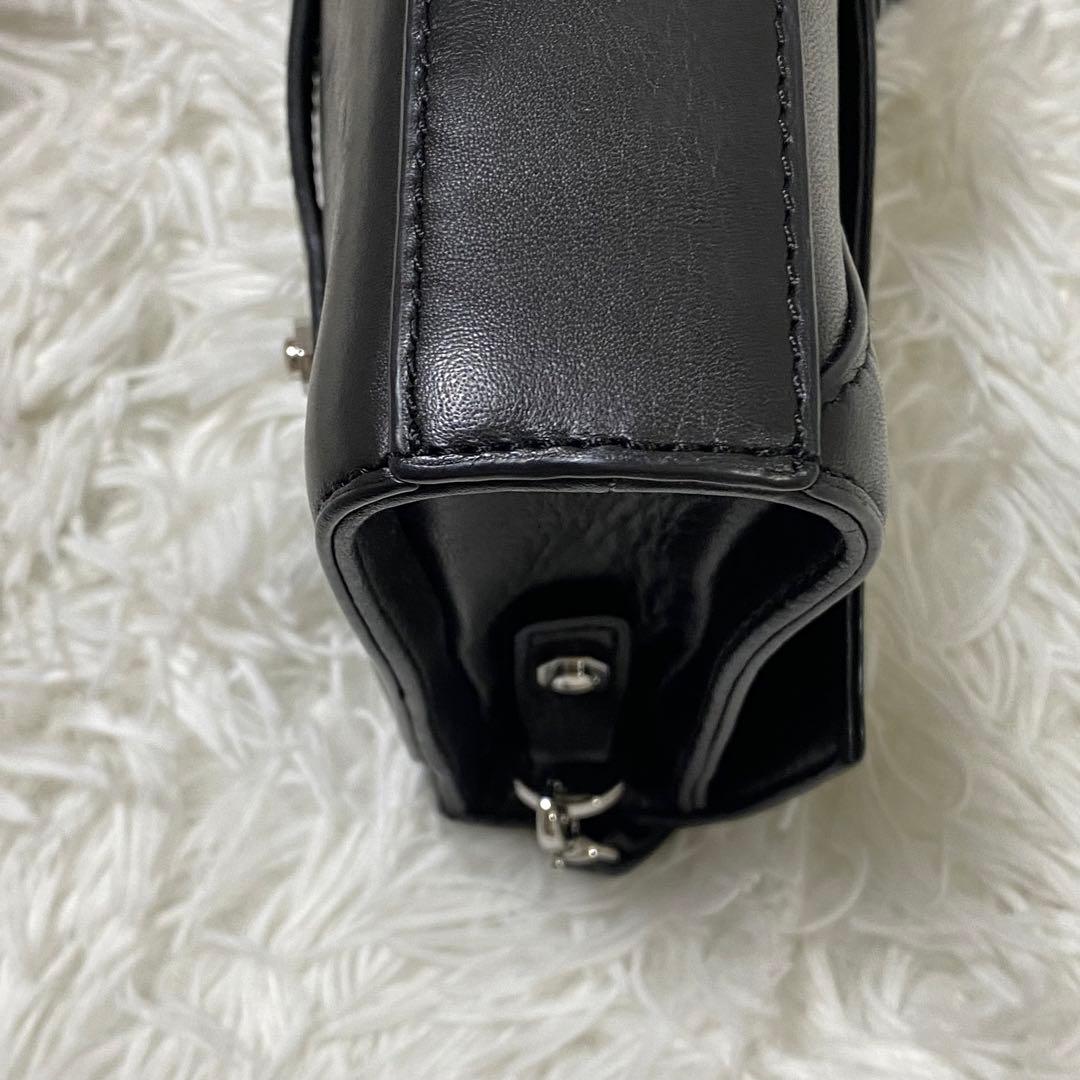 保存袋付　DIESEL ブラック 2way レザー　ハンドバッグ　クラッチバッグ