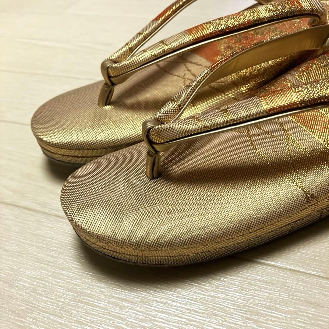 東京胡蝶　佐賀錦　草履バッグセット　帯地　箱付き