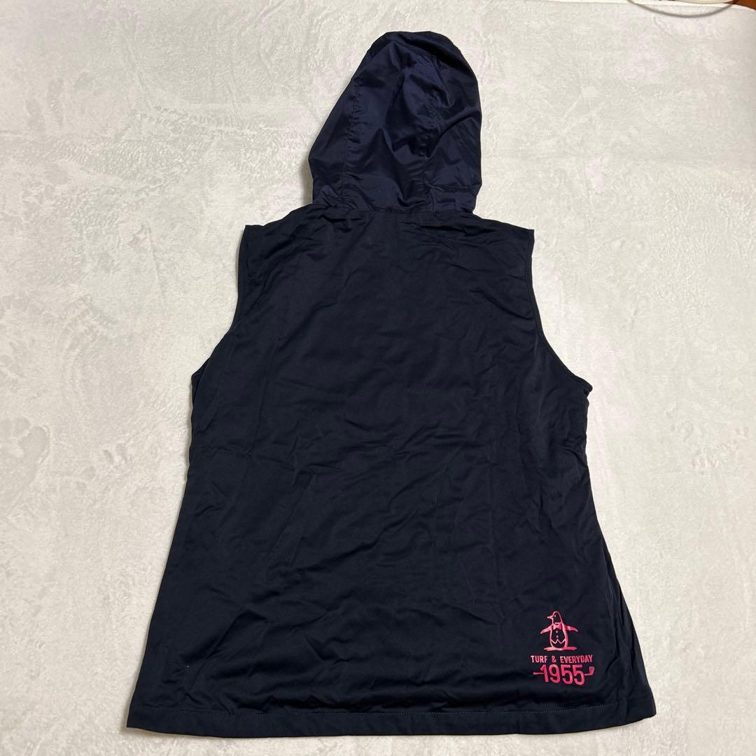 新品 Munsingwear リバーシブル 撥水ベスト LL ネイビー×ピンク