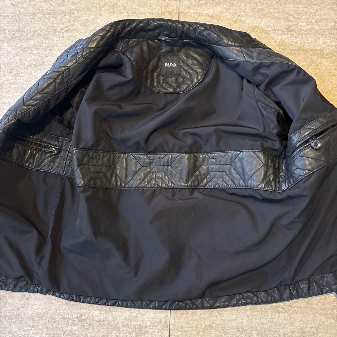 ハヤシ商品 HUGO BOSS ヒューゴボス レザージャケット サイズ46