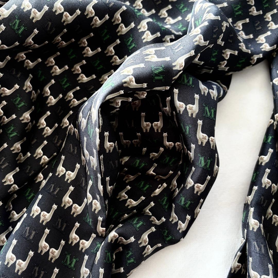 新品同様‼️最高級 白タグ マックスマーラ ボウタイシルク100% ワンピース