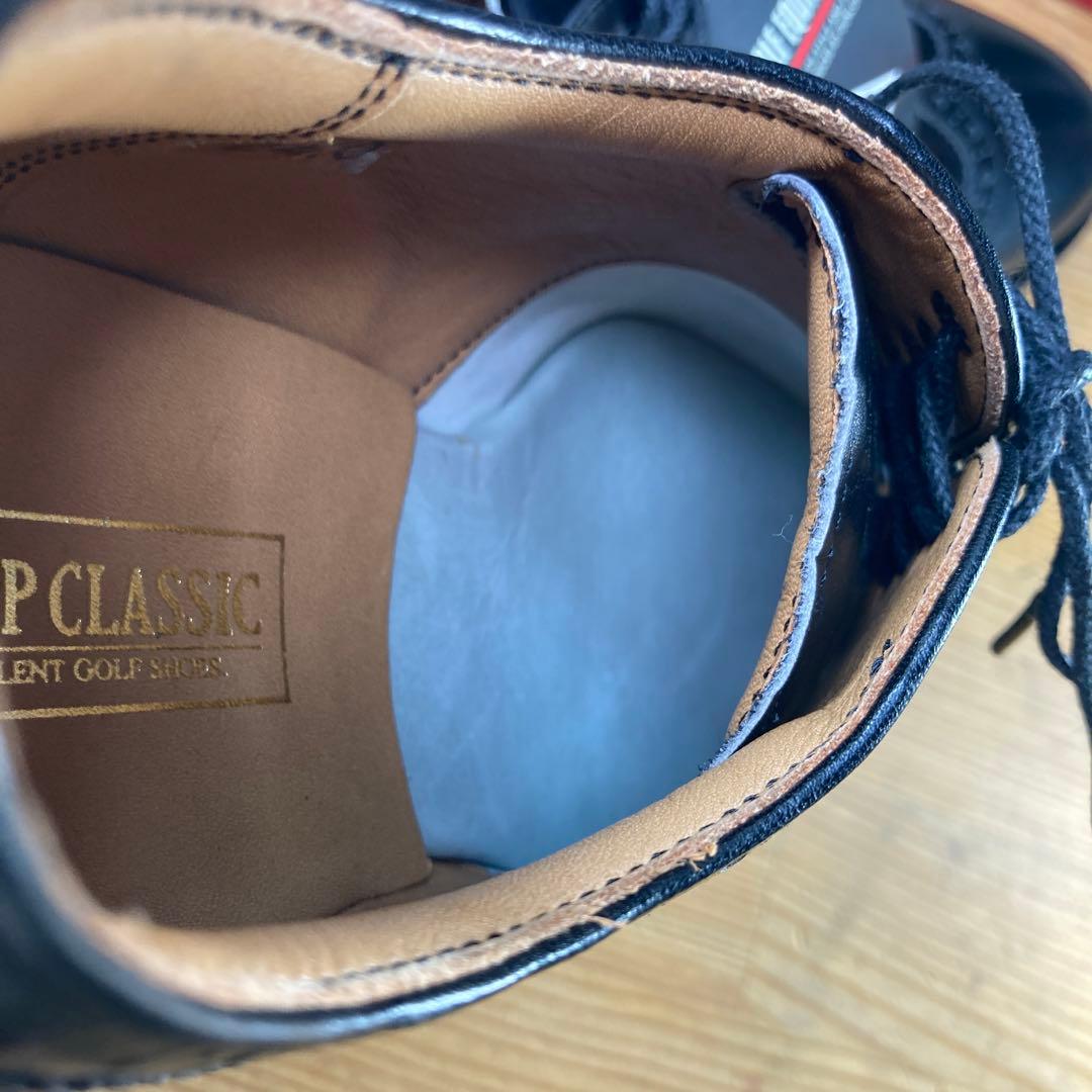 DUNLOP CLASSIC ゴルフシューズ ウイングたチップ ブラック 未使用