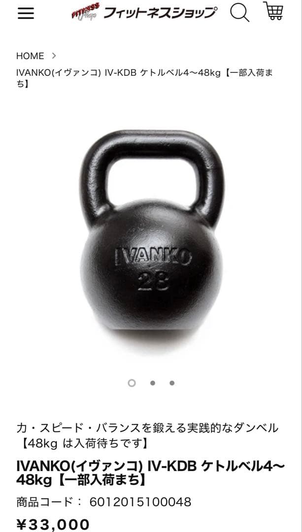 IVANKO (イヴァンコ)ケトルベル　48kg