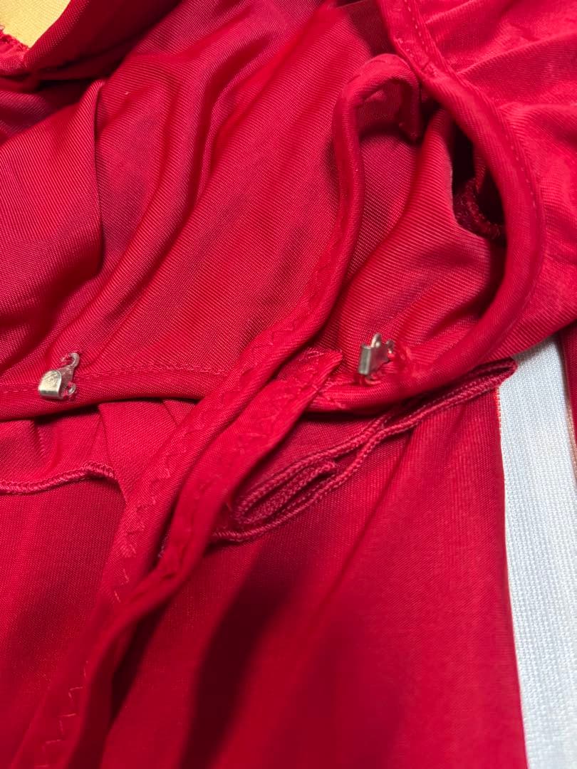 社交ダンス衣装　ロングワンピース　赤　ドレス　レッスンウエア　M〜L