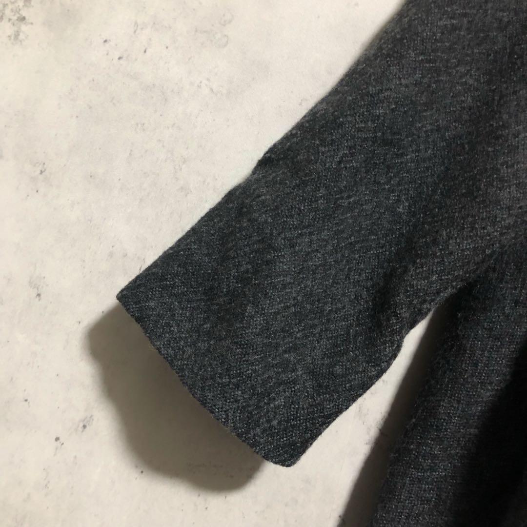 慈雨　ジウ　センソユニコ　 変形スタンドカラー ウールフレア　ショートコート