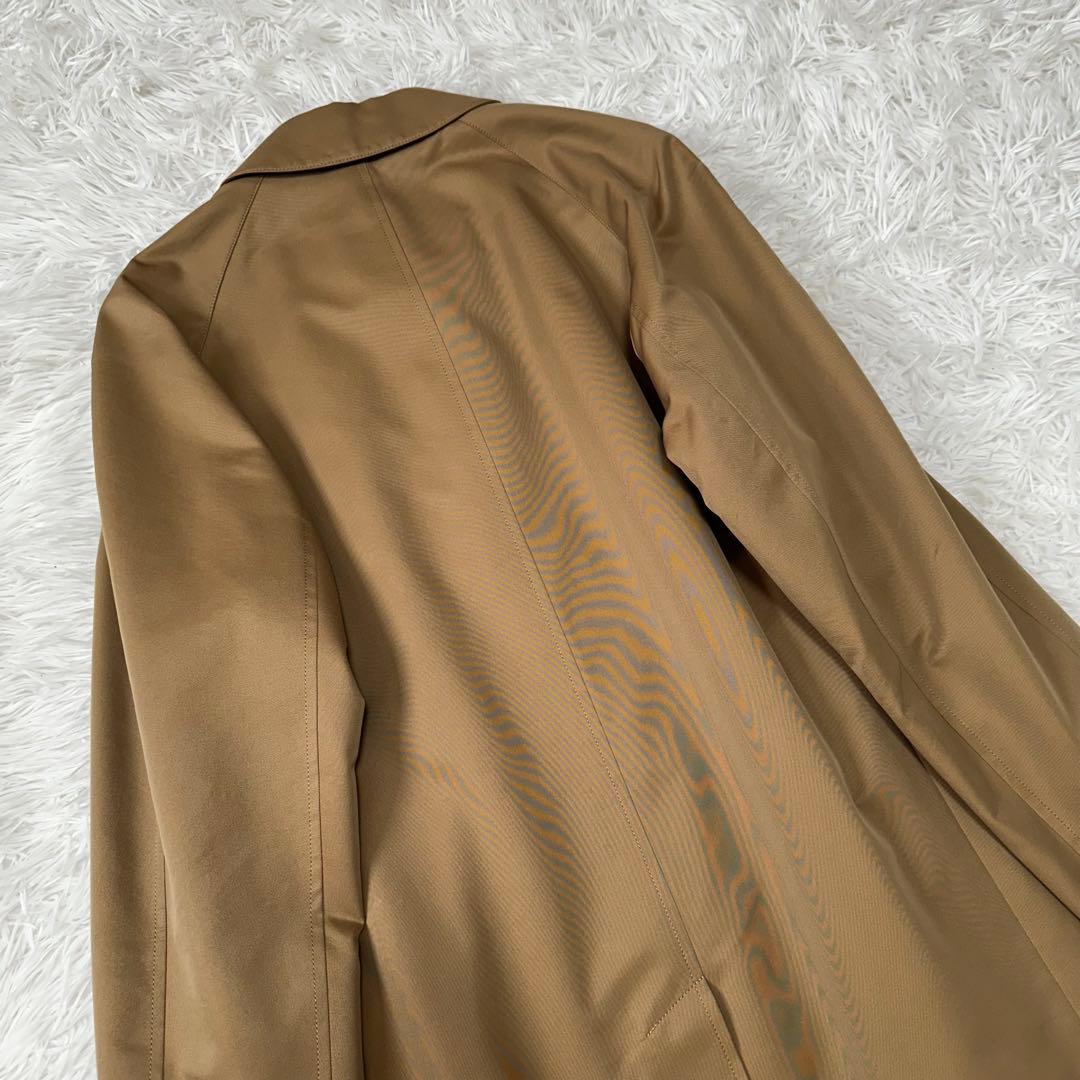 アクアスキュータム ステンカラーコート ライナー付き カシミヤ混 チェック 2L